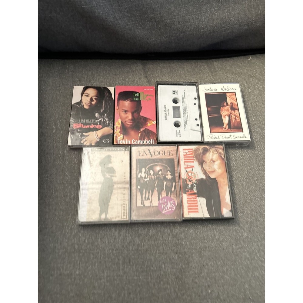 7 Cassette lot 90s Shanice Abdul Campbell En Vogue Adams Kadison Pop R&B Singles